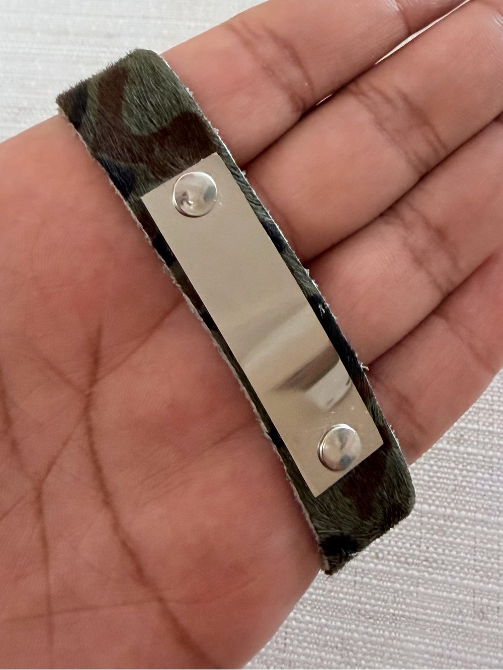 Plunder leather Camo Print Bracelet